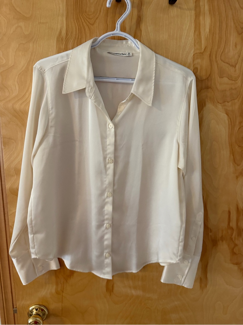 Abercrombie & Fitch Cream Button-Down Shirt